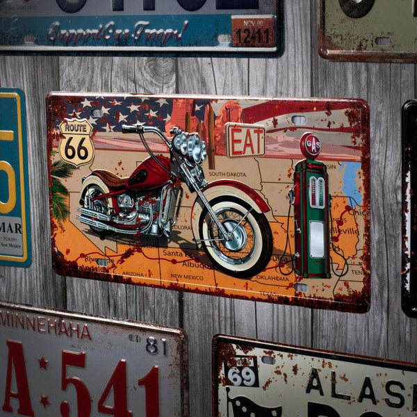 Buy Route66 Chopper Gasoline Wall Accent Wall Accents from Vaaree