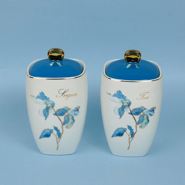 Buy Nimia Blue Storage Jar (1200 ML) - Set Of Two Container from Vaaree