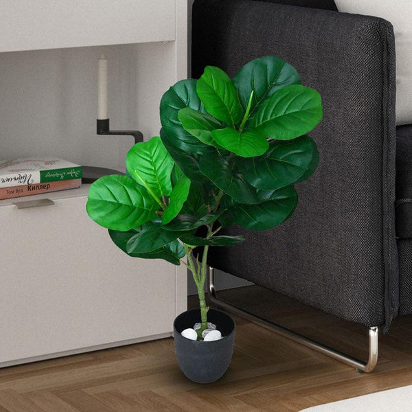 Buy Faux Everlasting Fiddle-Leaf Fig Plant With Pot - 2.5 Feet Artificial Plants from Vaaree