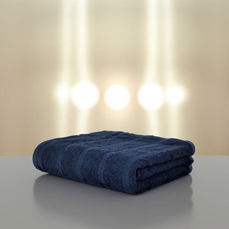 Buy Soak Sorcery Bath Towel - Dark Blue Bath Towels from Vaaree