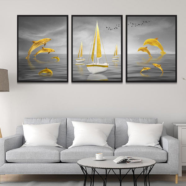 Buy Garance Wall Art - Set Of Three Wall Art & Paintings from Vaaree