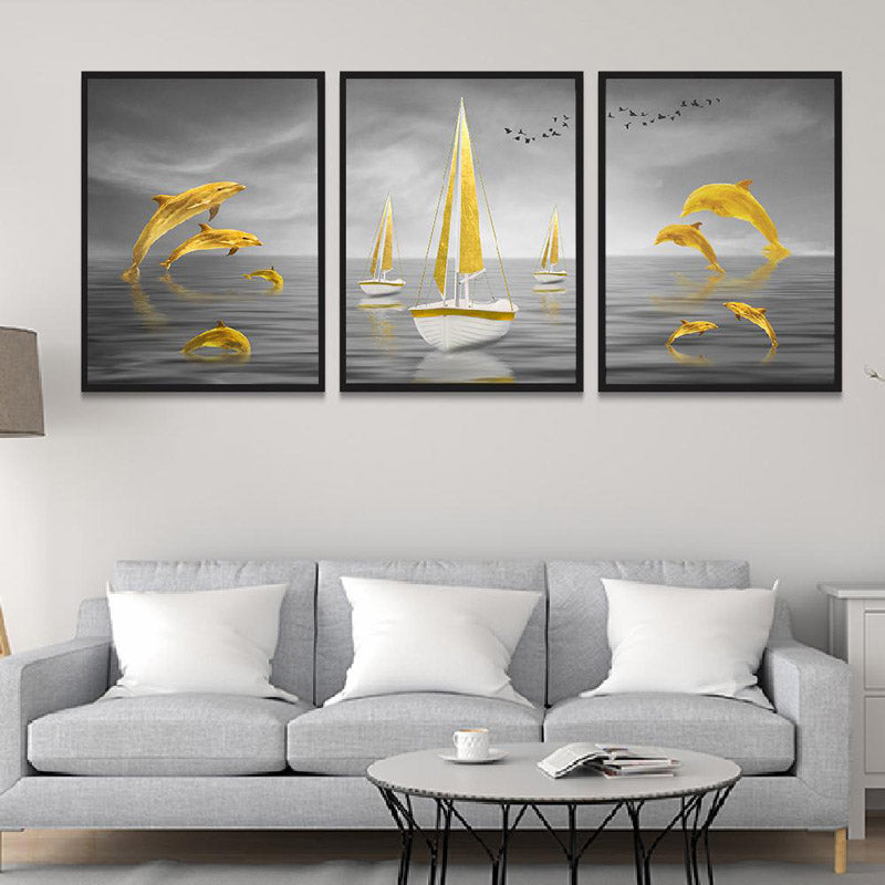 Buy Garance Wall Art - Set Of Three Wall Art & Paintings from Vaaree