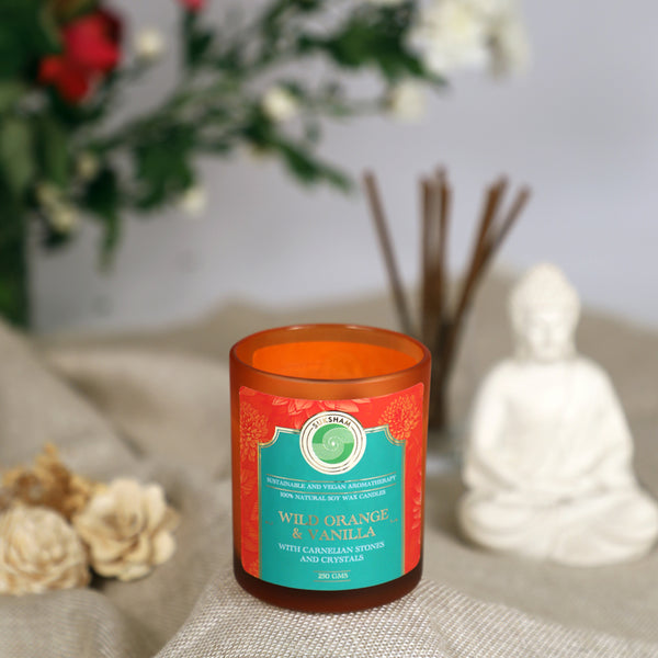 Buy Enchanta Wild Orange and Vanilla Scented Candle Candles from Vaaree