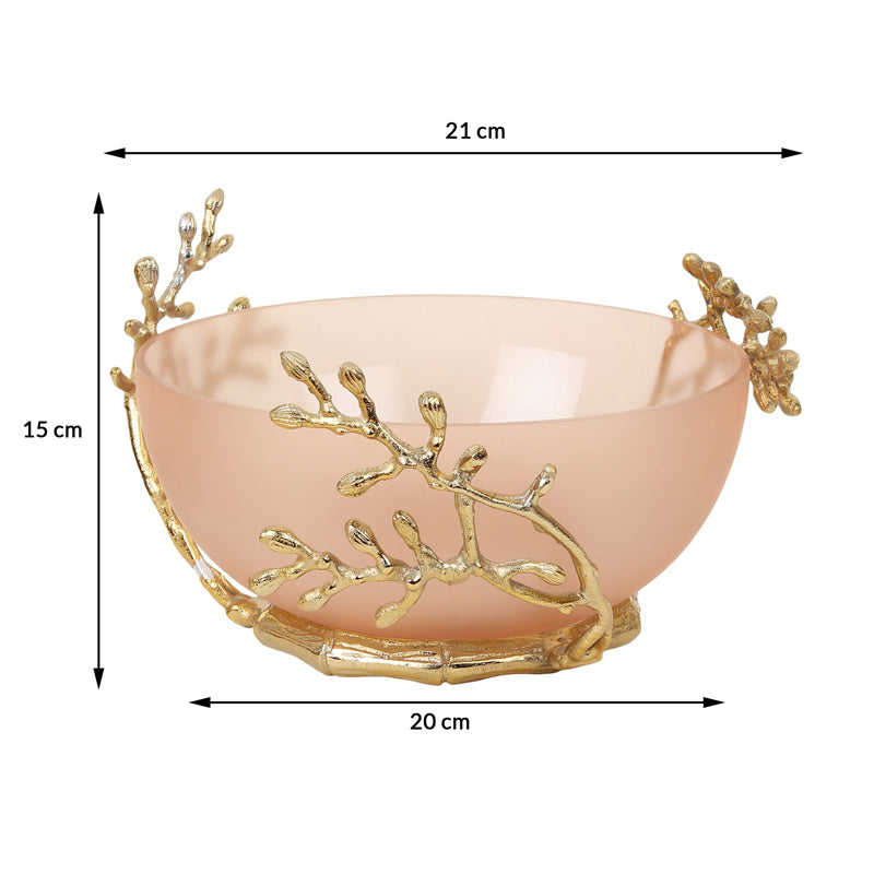 Buy Roscoe Branched Accent Bowl - Peach Accent Bowls & Trays from Vaaree