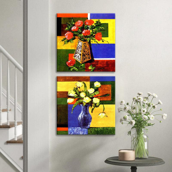 Buy Brewster Easter Floral Wall Art - Set Of Two Wall Art & Paintings from Vaaree