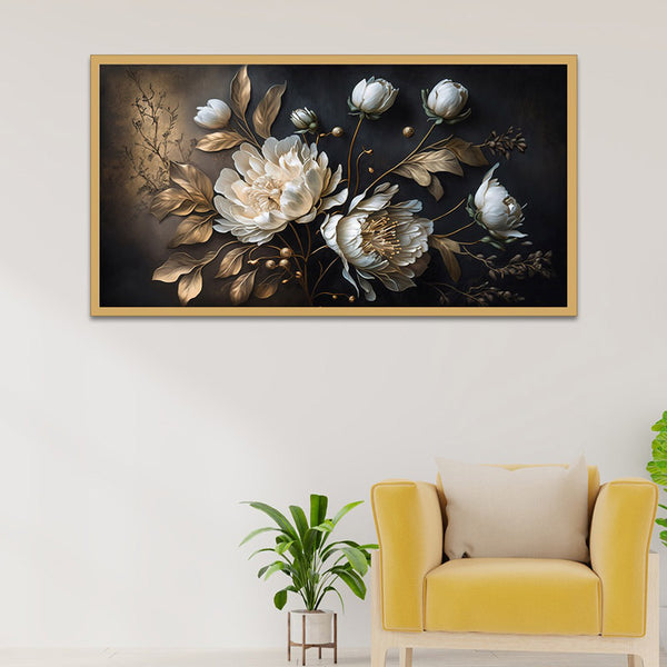 Buy Ellerslee Floral Wall Painting With Frame Wall Art & Paintings from Vaaree