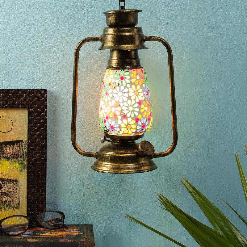 Buy Madhura Mosaic Lantern Wall Lamp - Gold Wall Lamp from Vaaree