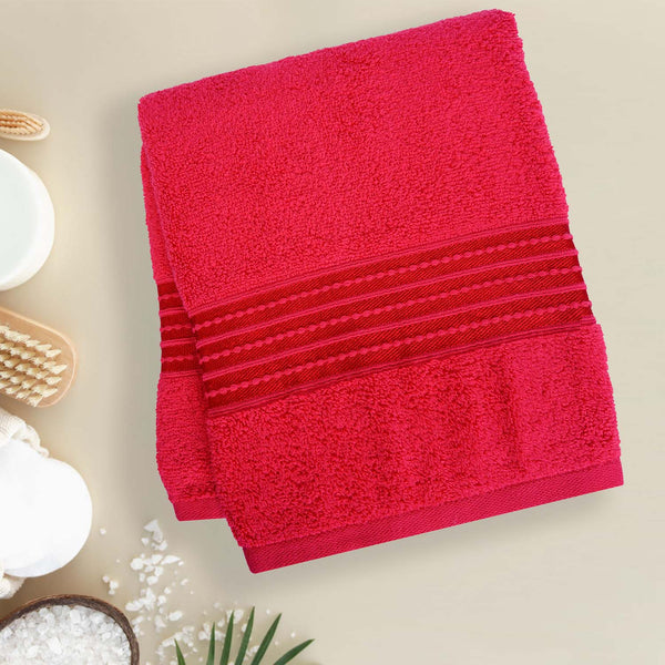 Buy Micro Cotton LuxeDry Soothe Bath Towel - Red Bath Towels from Vaaree