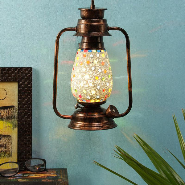 Buy Divyara Mosaic Lantern Wall Lamp - Copper Wall Lamp from Vaaree