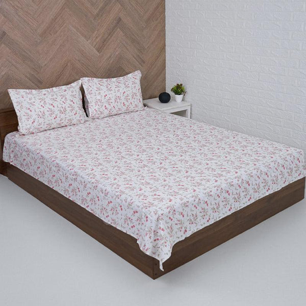 Buy Peila Floral Bedsheet - Rust Bedsheets from Vaaree