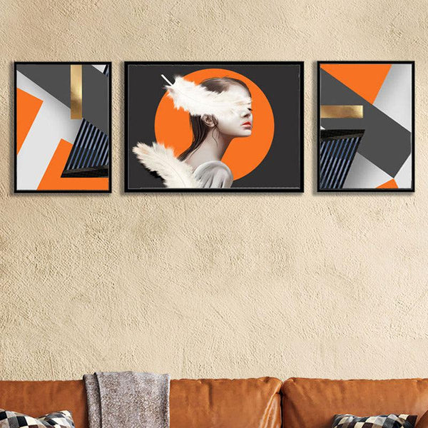 Buy Chyna Wall Art - Set Of Three Wall Art & Paintings from Vaaree