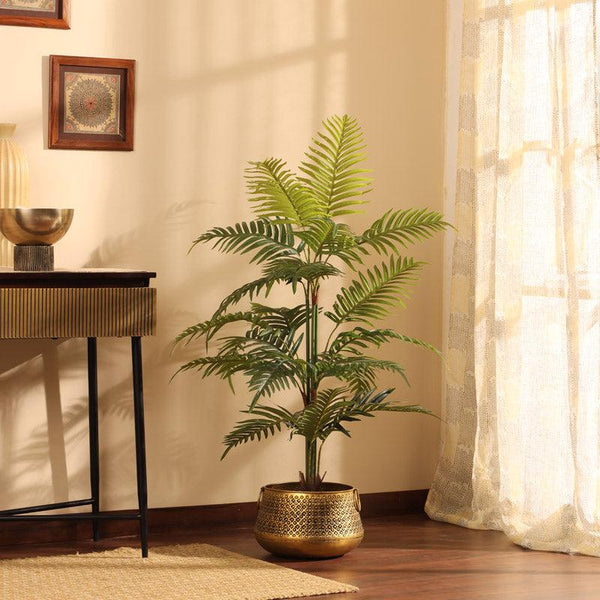 Buy Faux Realistic Areca Palm Plant With Pot - 3.9 Feet Artificial Plants from Vaaree