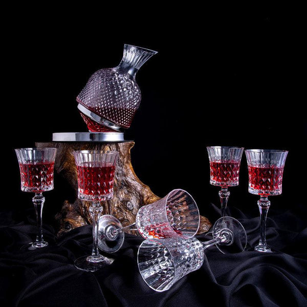 Buy Sublimo Decanter & Glass (900 ML/250 ML) - Seven Piece Set Barware Set from Vaaree