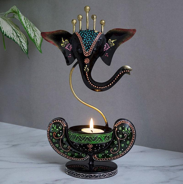 Buy Jwala Ganesha Tealight Candle Holder Tea Light Candle Holders from Vaaree