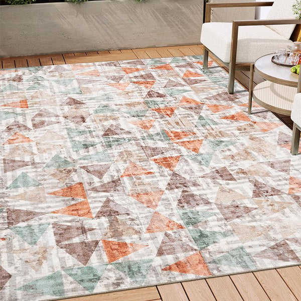 Buy Isaac Geometric Carpet - Brown Carpet from Vaaree