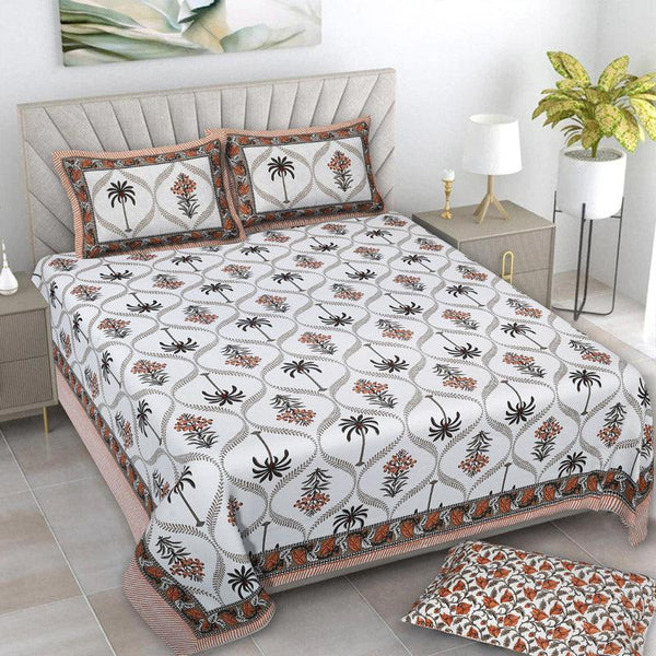 Buy Amoda Ethnic Bedsheet - Peach Bedsheets from Vaaree