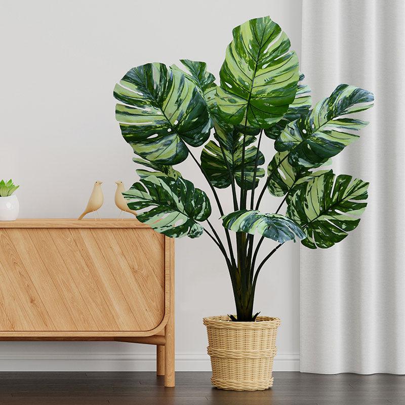 Buy Faux Everlasting Monstera Tree With Pot - 4.5 Feet Artificial Plants from Vaaree