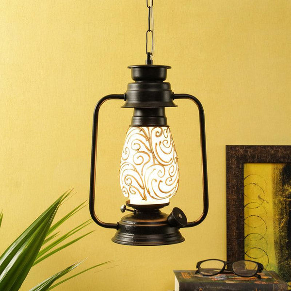 Buy Saagar Mosaic Lantern Ceiling Lamp - Black Ceiling Lamp from Vaaree