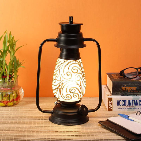 Buy Saagar Mosaic Lantern Table Lamp - Black Table Lamp from Vaaree