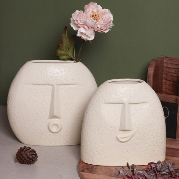 Smirk Smile Vase - Two Piece Set