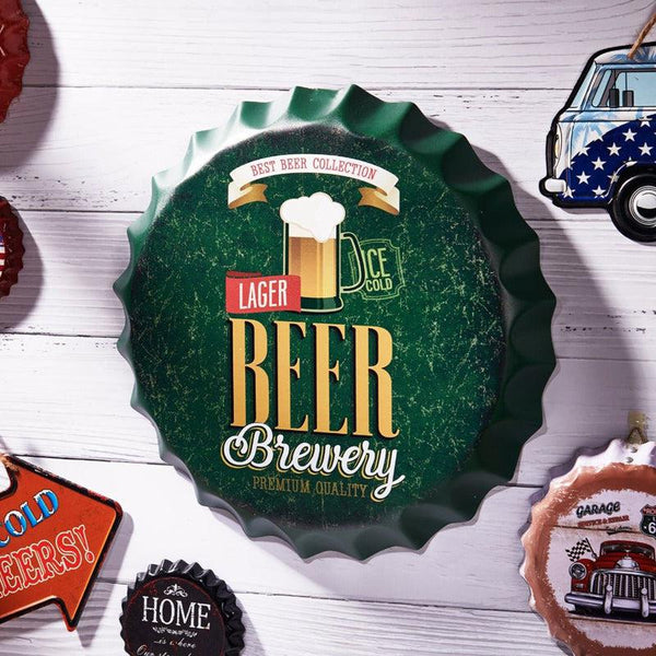 Beer Brewery Bottle Cap Wall Accent