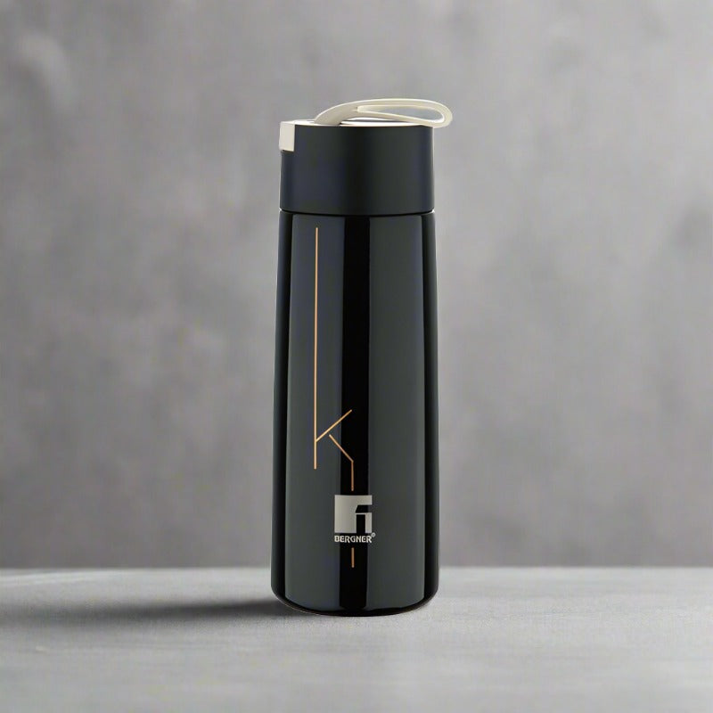 Buy Bergner Walking Thermosteel Hot and Cold Flask (Black) -350 ML Flask from Vaaree