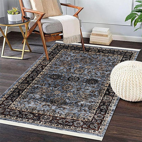 Buy Aavni Flora Carpet - Blue Carpet from Vaaree