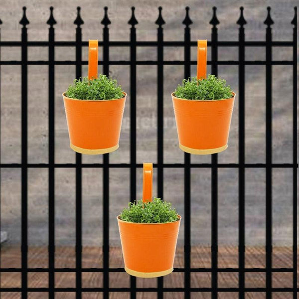 Buy Lush Glow Planter (Orange) - Set Of Three Pots & Planters from Vaaree