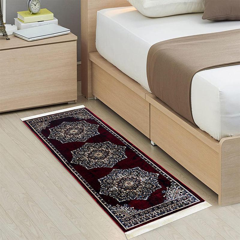 Buy Sinera Ethnic Runner Rug - Maroon Runner Rug from Vaaree