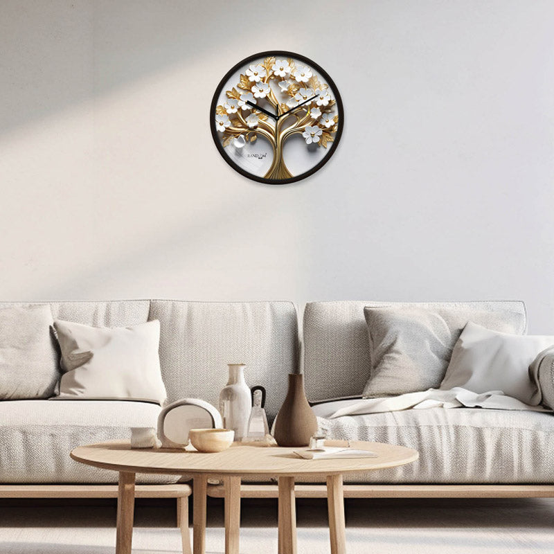 Buy Thaniel Floral Wall Clock Wall Clock from Vaaree