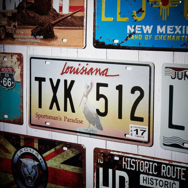 Louisiana Txk512 Number Plate Wall Accent