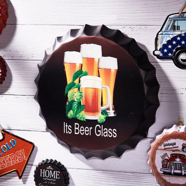 Its Beer Glass Bottle Cap Wall Accent