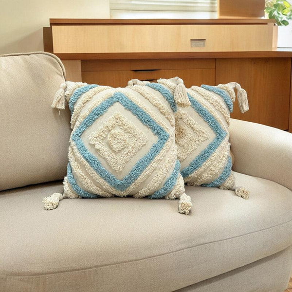 Buy Kasper Chroma Tufted Cushion Cover - Blue Cushion Covers from Vaaree