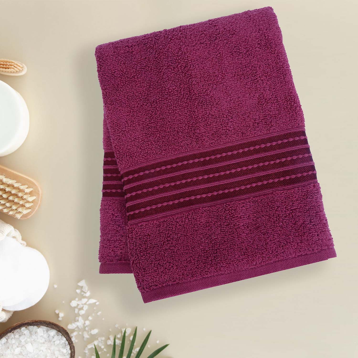 Buy Micro Cotton LuxeDry Soothe Bath Towel - Maroon Bath Towels from Vaaree