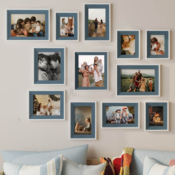 Memories To Rejoice Photo Frames (Blue) - Set Of Twelve