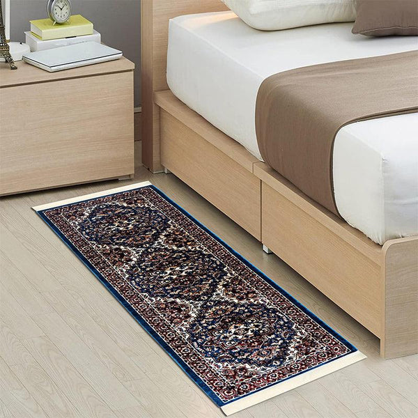 Nikha Ethnic Runner Rug - Blue