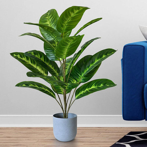 Buy Faux Everlasting Jungle Velvet Plant With Pot - 2.6 Feet Artificial Plants from Vaaree