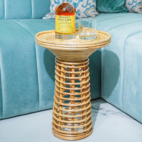 Buy Tani Rattan Accent Table Side & Bedside Tables from Vaaree