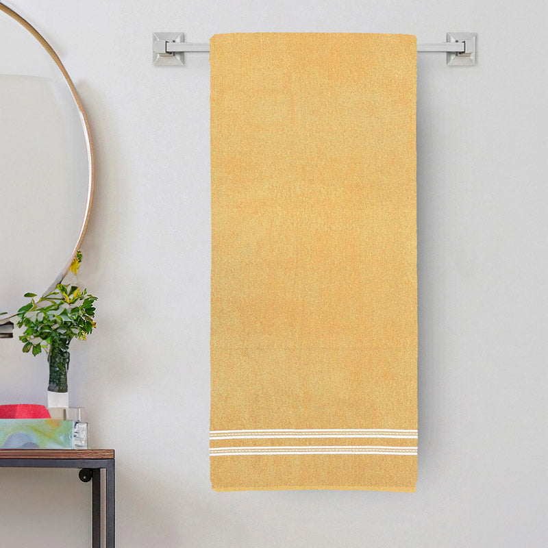 Buy Aire Flora Bath Towel - Yellow Bath Towels from Vaaree