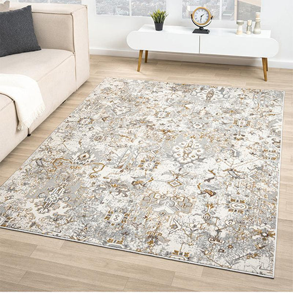 Buy Oviya Boho Carpet - Grey & Carmel Carpet from Vaaree