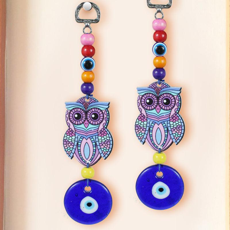 Wall Accents - Boheme Owl Evil Eye Wall Hanging - Set Of Two