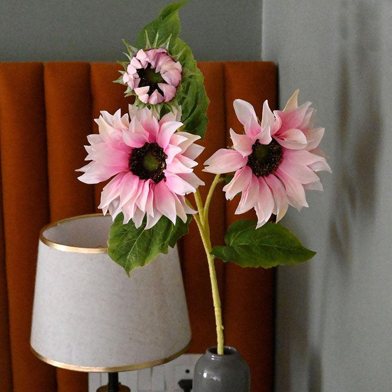 Buy Faux Sunflower Flower Stick - Pink Artificial Flowers from Vaaree