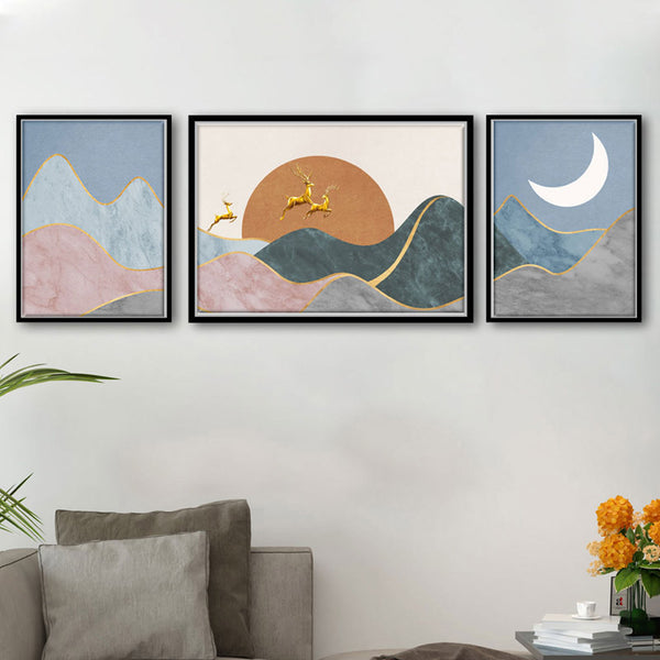 Buy Sarah Wall Art - Set Of Three Wall Art & Paintings from Vaaree