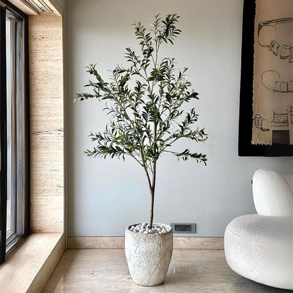 Buy Faux Realtouch Olive Tree - 6 Feet Artificial Plants from Vaaree