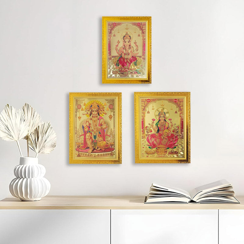 Buy Ganesha Laxmi Hanuman Festive Wall Accent Festive Accents from Vaaree