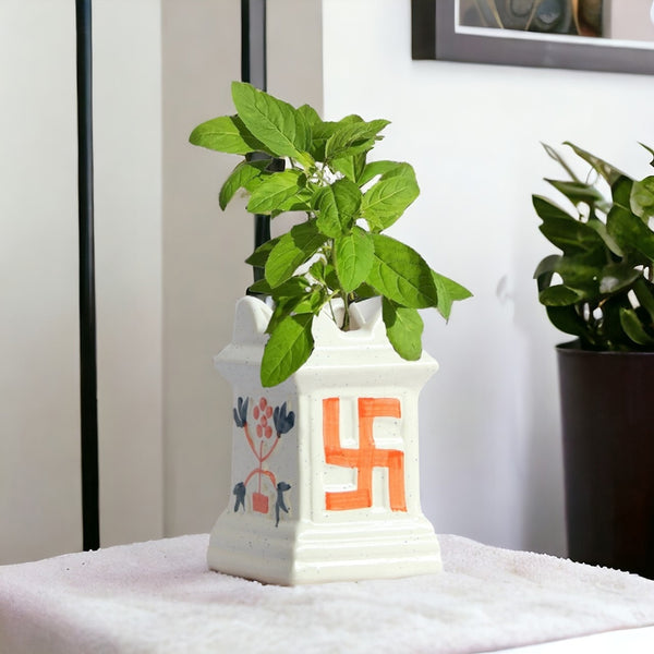 Buy Swastika Planter - White Pots & Planters from Vaaree