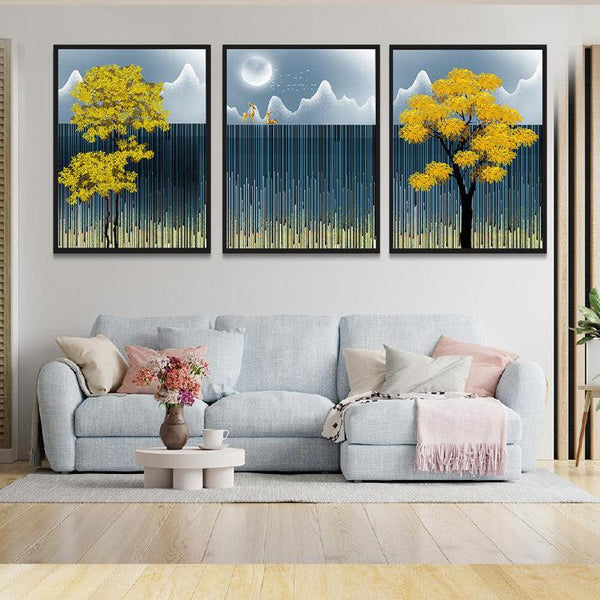 Buy Anastasie Wall Art - Set Of Three Wall Art & Paintings from Vaaree