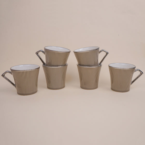 Buy Thira Brown Ceramic Cup (180 ML) - Set Of Six Mug from Vaaree