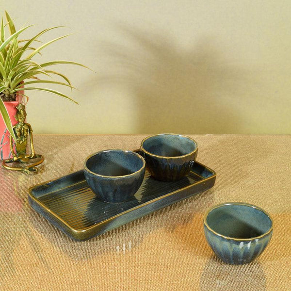 Buy Infantof Ceramic Serving Bowl With Tray - Four Piece Set Mug & Tea Cup from Vaaree