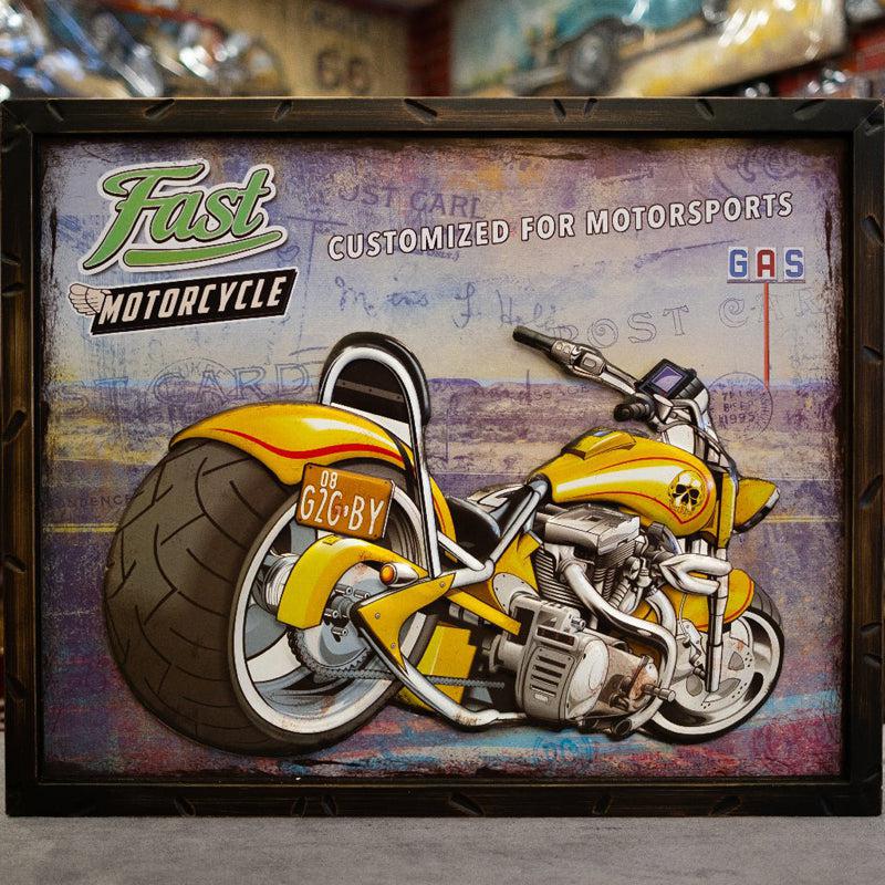 Buy Motorcycle Chopper Retro Wall Art Wall Accents from Vaaree